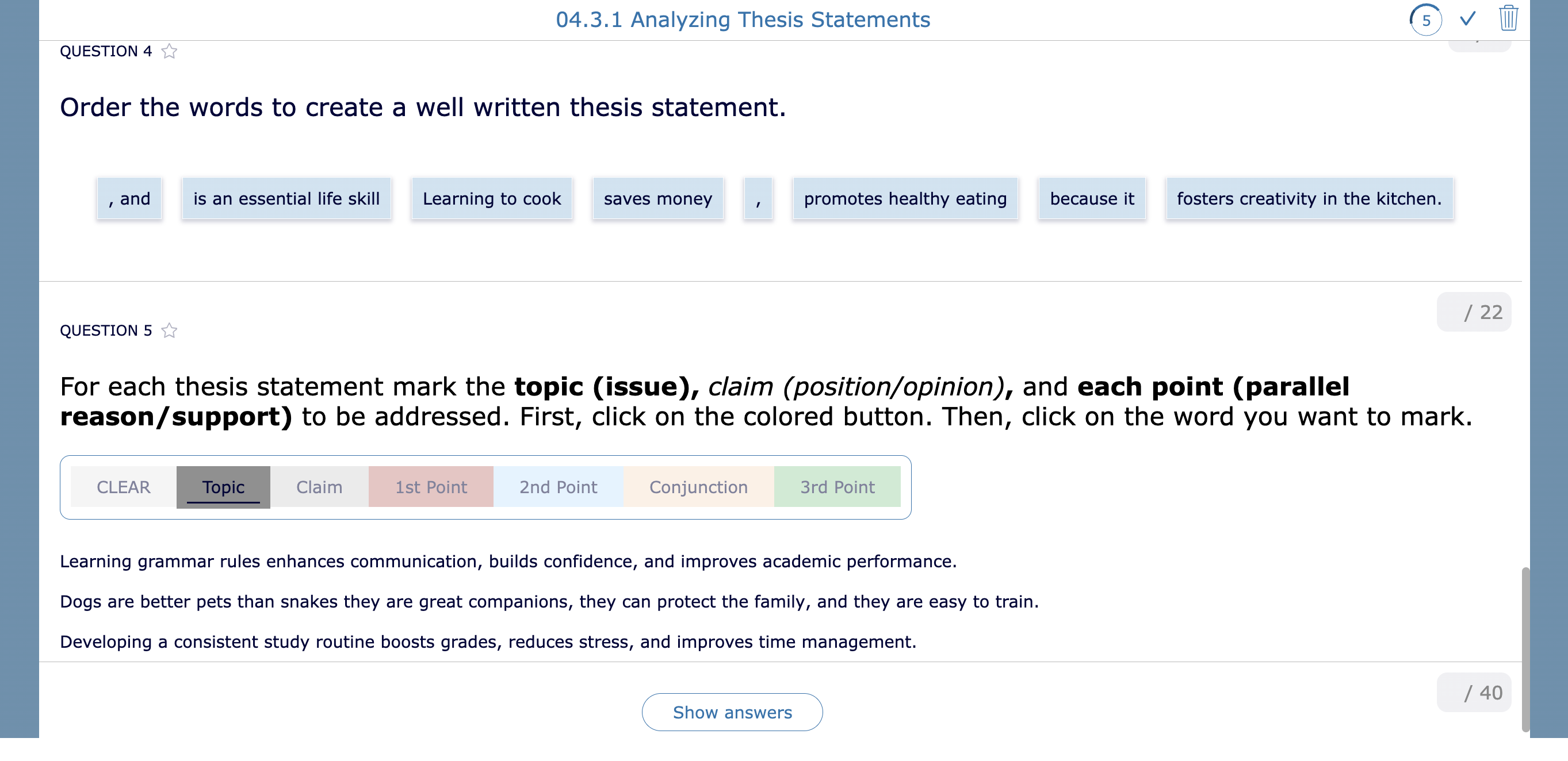 Applying Knowledge with an Interactive Worksheet